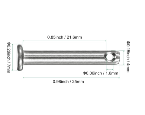 25mm M4 Clevis Pins