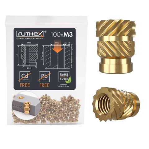 Inserts M3 x 5.7mm